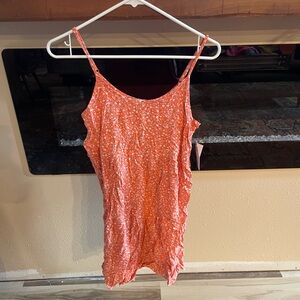 Coral Floral Summer Dress